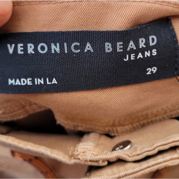 VERONICA BEARD Karter Drawstring Paperbag Pants in Tan size 29 - Picture 9 of 11